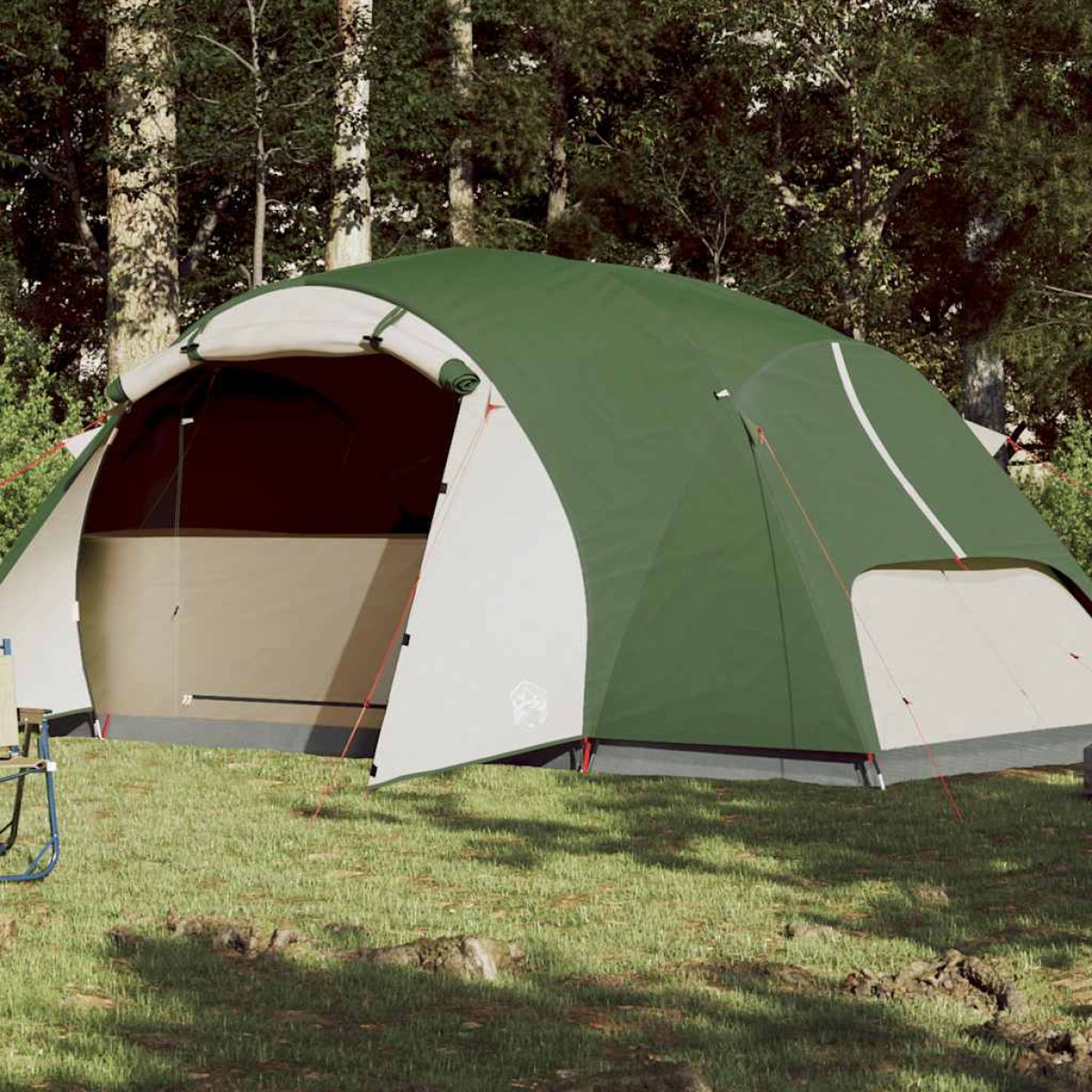 vidaXL Σκηνή Κάμπινγκ 8 Ατόμων Πράσινη 360x430x195 εκ. από Ταφτά 190T