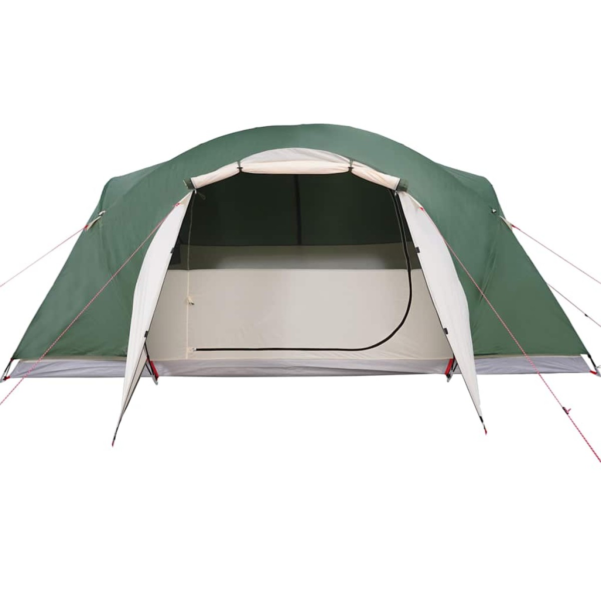 vidaXL Σκηνή Κάμπινγκ 8 Ατόμων Πράσινη 360x430x195 εκ. από Ταφτά 190T