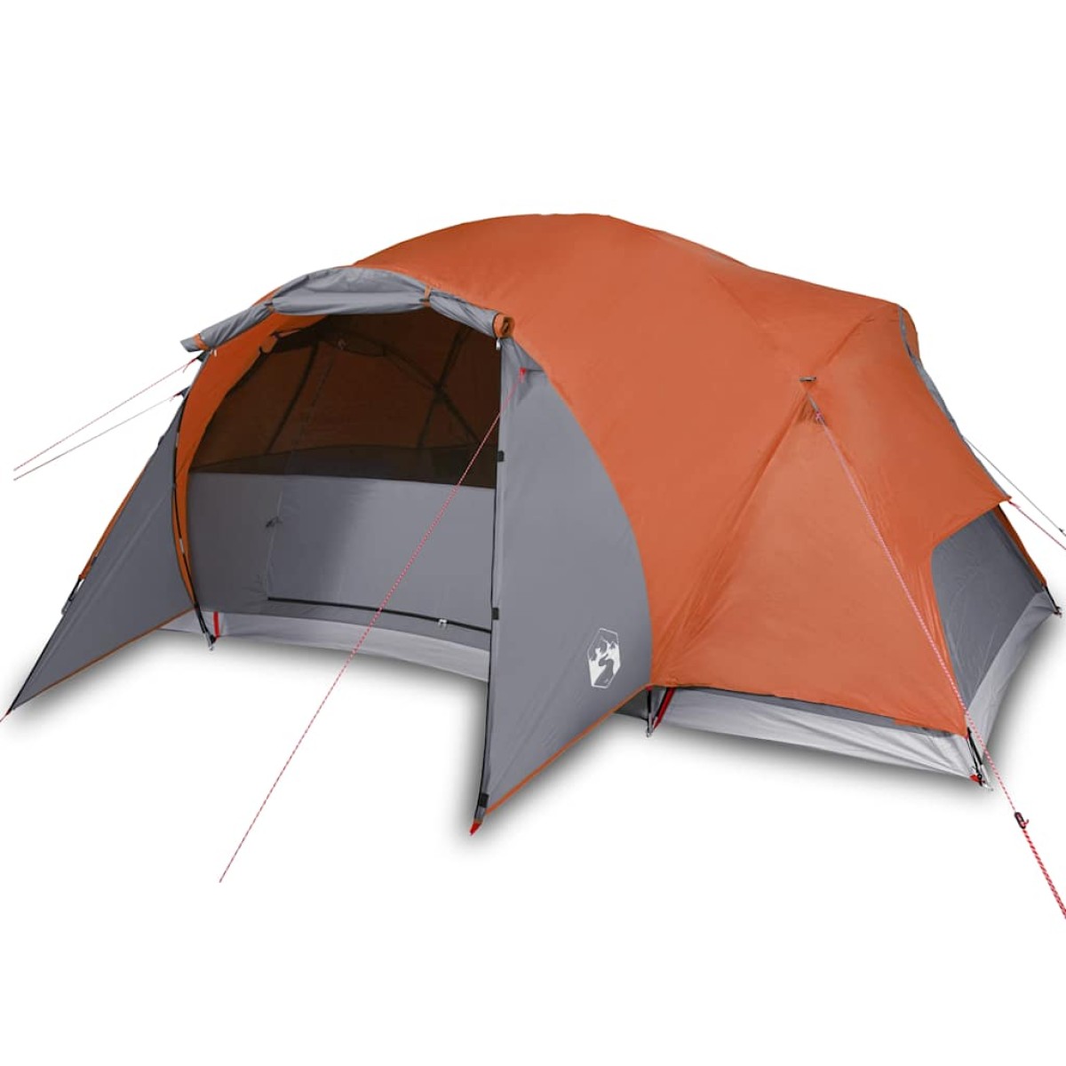 vidaXL Σκηνή Κάμπινγκ 8 Ατ. Γκρι/Πορτοκαλί 360x430x195 εκ. Ταφτάς 190T