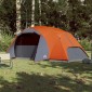 vidaXL Σκηνή Κάμπινγκ 8 Ατ. Γκρι/Πορτοκαλί 360x430x195 εκ. Ταφτάς 190T