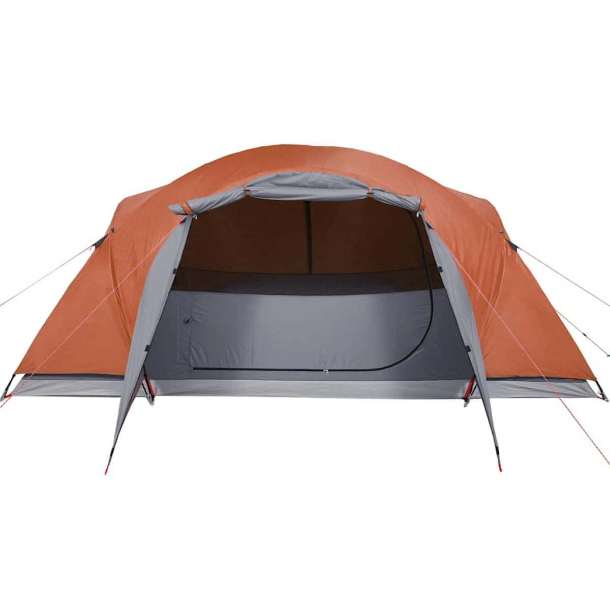 vidaXL Σκηνή Κάμπινγκ 8 Ατ. Γκρι/Πορτοκαλί 360x430x195 εκ. Ταφτάς 190T