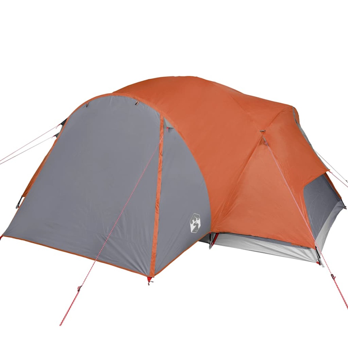 vidaXL Σκηνή Κάμπινγκ 8 Ατ. Γκρι/Πορτοκαλί 360x430x195 εκ. Ταφτάς 190T