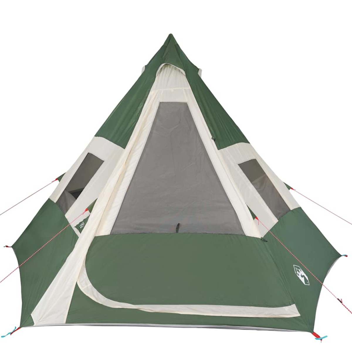 vidaXL Σκηνή Κάμπινγκ 7 Ατόμων Πράσινη 350x350x280 εκ. από Ταφτά 185T