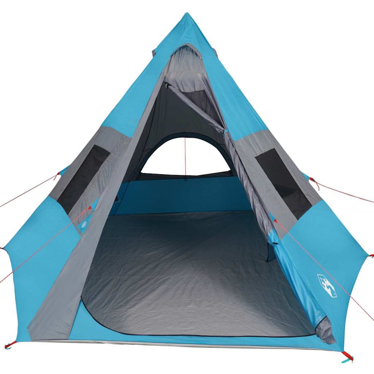vidaXL Σκηνή Κάμπινγκ 7 Ατόμων Μπλε 350x350x280 εκ. από Ταφτά 185T