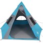 vidaXL Σκηνή Κάμπινγκ 7 Ατόμων Μπλε 350x350x280 εκ. από Ταφτά 185T