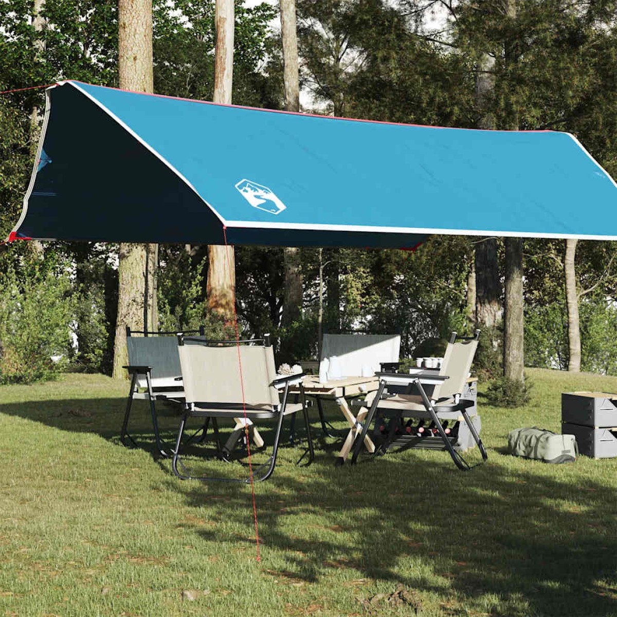 vidaXL Μουσαμάς Κάμπινγκ Αδιάβροχος Μπλε 500x294 εκ.