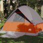 vidaXL Σκηνή Κάμπινγκ 4 Ατόμων Αδιάβροχη Γκρι και Πορτοκαλί
