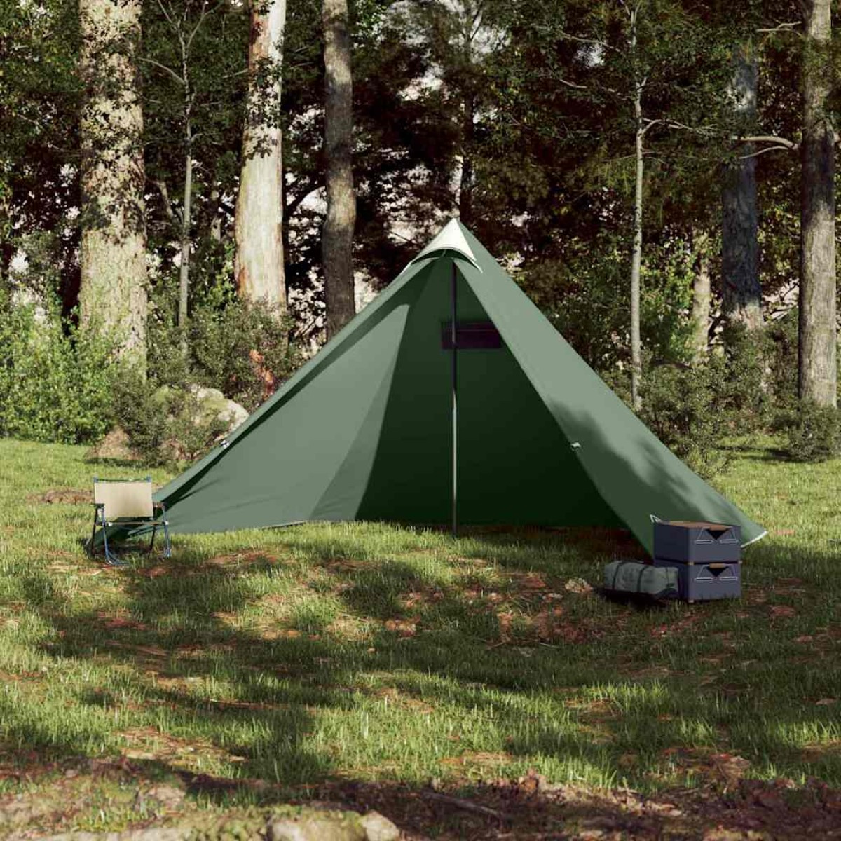 vidaXL Σκηνή Οικογενειακή Tipi 7 Ατόμων Αδιάβροχη Πράσινη