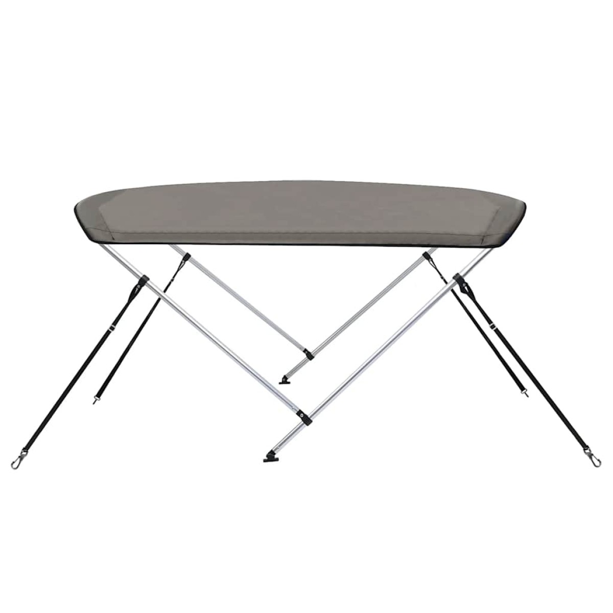 vidaXL Τέντα Σκάφους με 2 Αψίδες Γκρι 150x120x110 εκ.