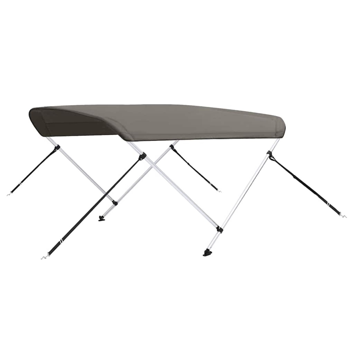vidaXL Τέντα Σκάφους με 2 Αψίδες Γκρι 150x120x110 εκ.