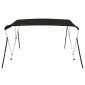 vidaXL Τέντα Σκάφους με 3 Αψίδες Μαύρη 183x196x137 εκ.
