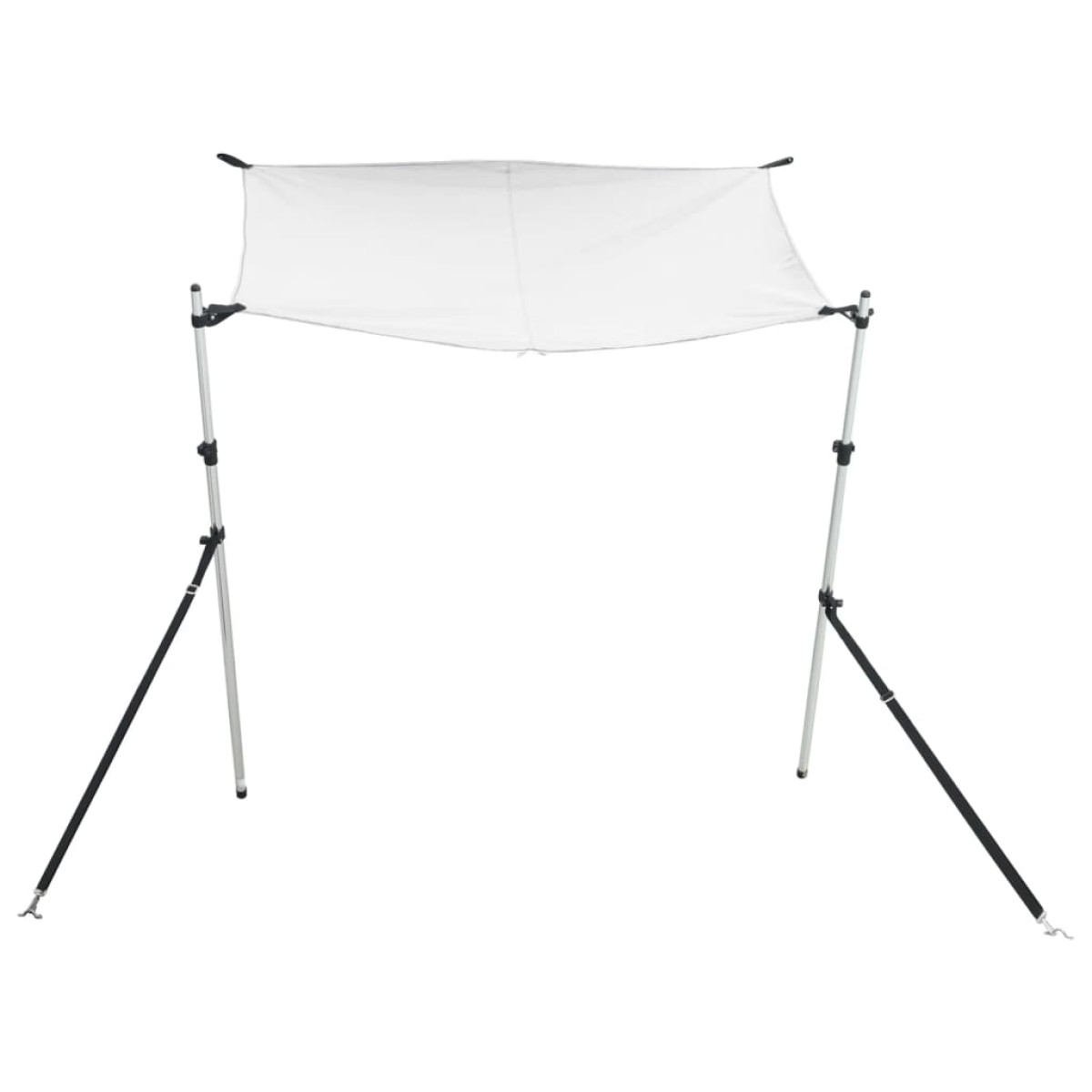vidaXL Επέκταση Σκιάστρου Σχήμα Τ Λευκή 170x208x(115-183) εκ.