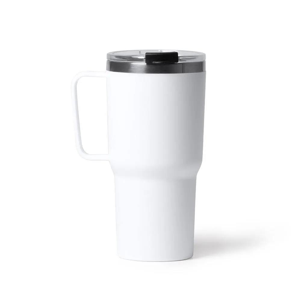 Θερμός - κούπα 500 ml λευκή ανοξείδωτο ατσάλι Υ18,9xØ9εκ.
