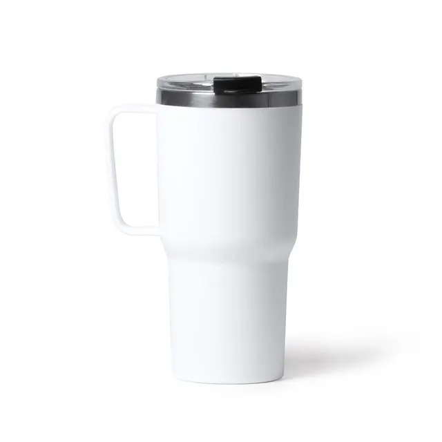 Θερμός - κούπα 500 ml λευκή ανοξείδωτο ατσάλι Υ18,9xØ9εκ.