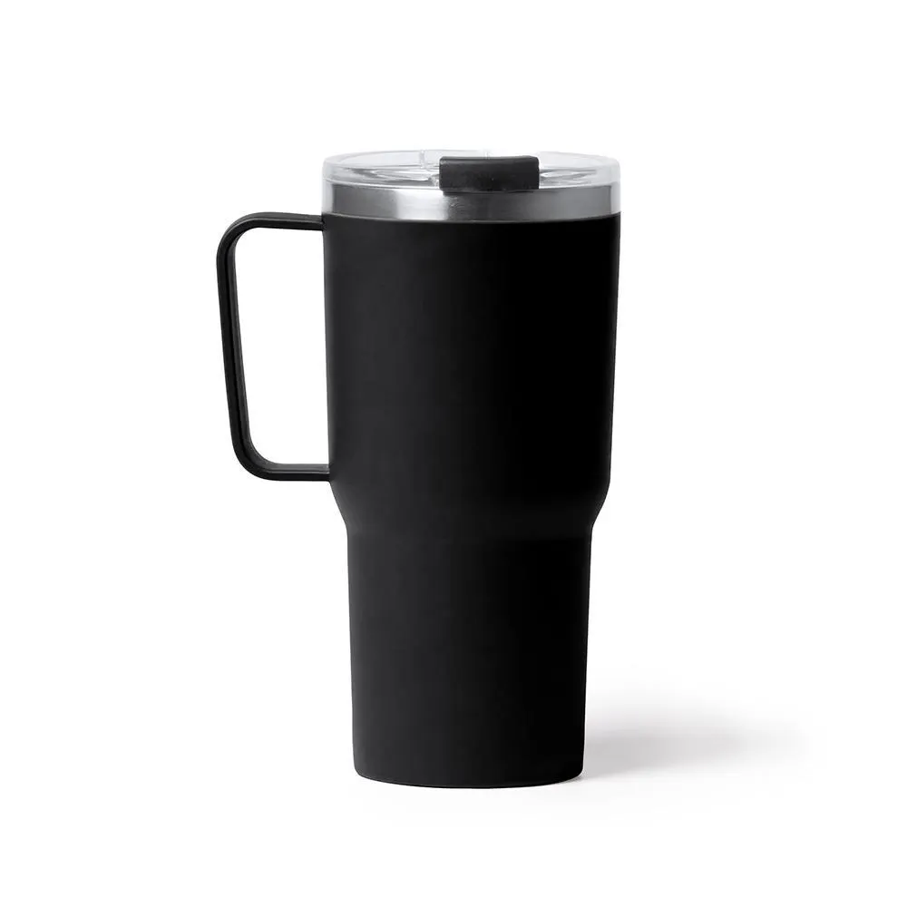 Θερμός - κούπα 500 ml μαύρο ανοξείδωτο ατσάλι Υ18,9xØ9εκ.