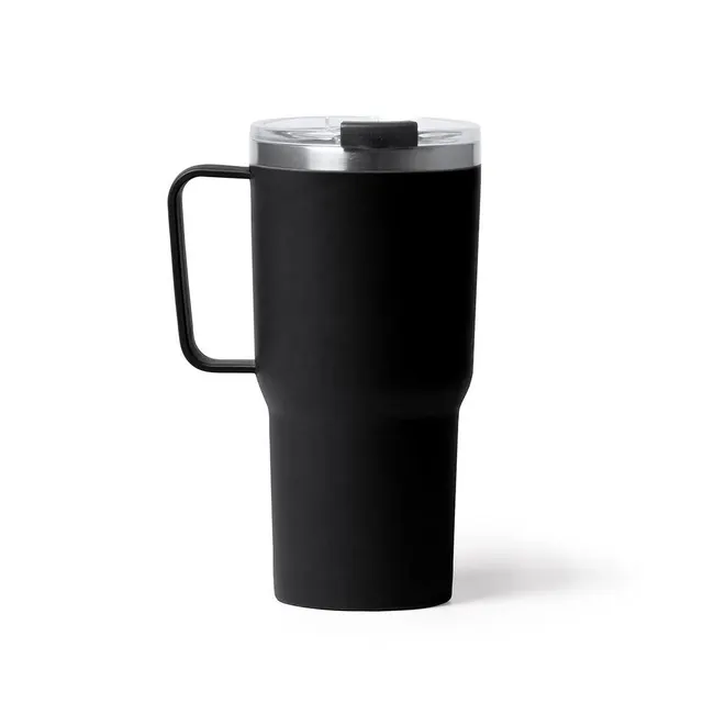 Θερμός - κούπα 500 ml μαύρο ανοξείδωτο ατσάλι Υ18,9xØ9εκ.