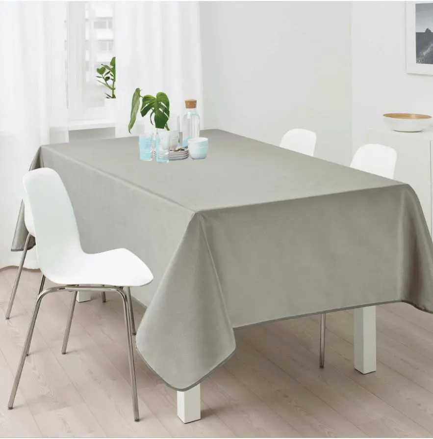 Τραπεζομάντηλο αλέκιαστο γκρι 100% polyester 150x180εκ.