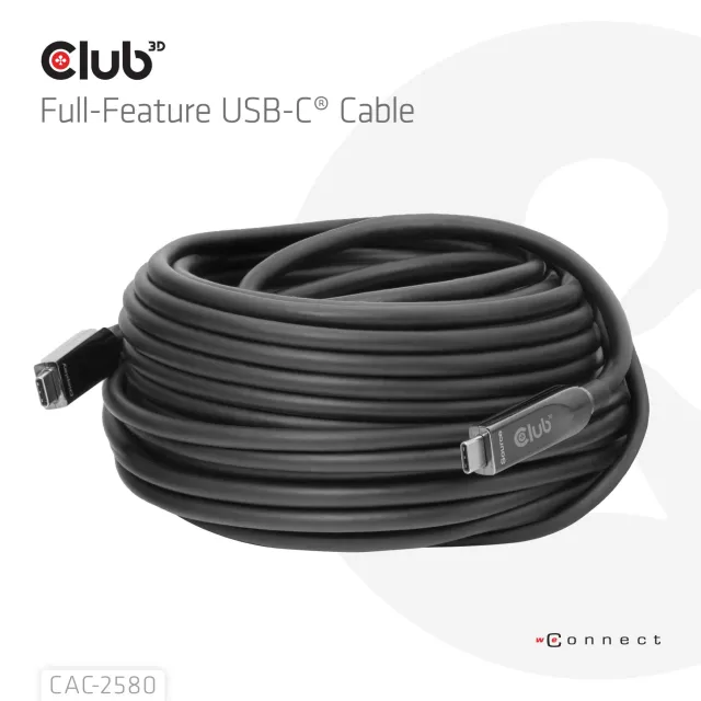 ΚΑΛΩΔΙΟ USB-C 15M/M/M CAC-2580 CLUB3D