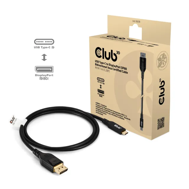 ΚΑΛΩΔΙΟ USB-C TO DP 1M/M/M CAC-1559 CLUB3D