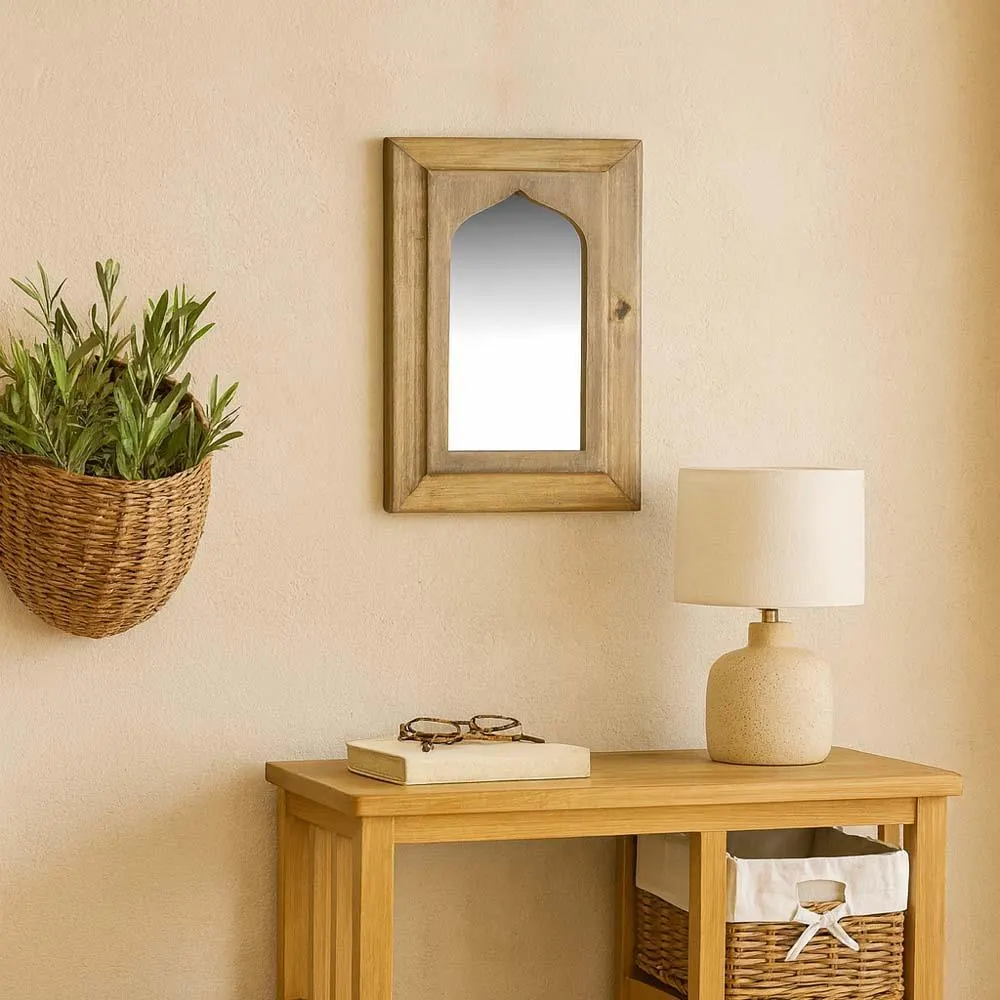 Καθρέπτης τοίχου Nextdeco Tribeca ανακυκλωμένο ξύλο teak Υ39x3x20εκ.