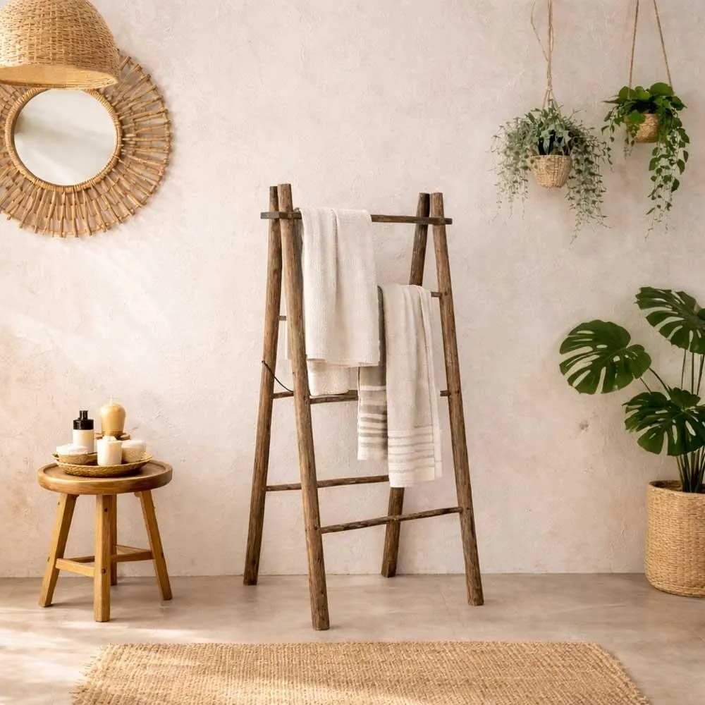 Σκάλα - Κρεμάστρα Nextdeco ανακυκλωμένο ξύλο teak Υ123xΜ53xΠ65/12εκ