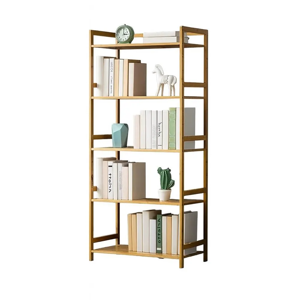 Βιβλιοθήκη Nextdeco από μπαμπού 5 επιπέδων Υ128x68x25εκ.