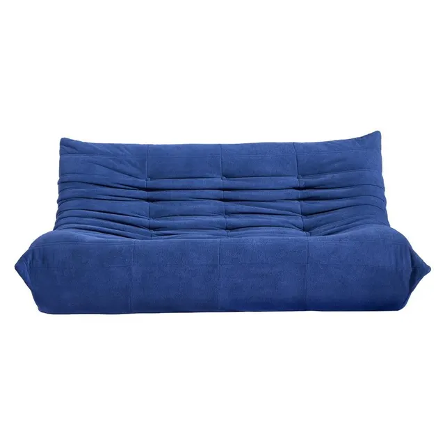 Compressed Nextdeco καναπές τριθέσιος Togo μπλε Υ70x174x102εκ.