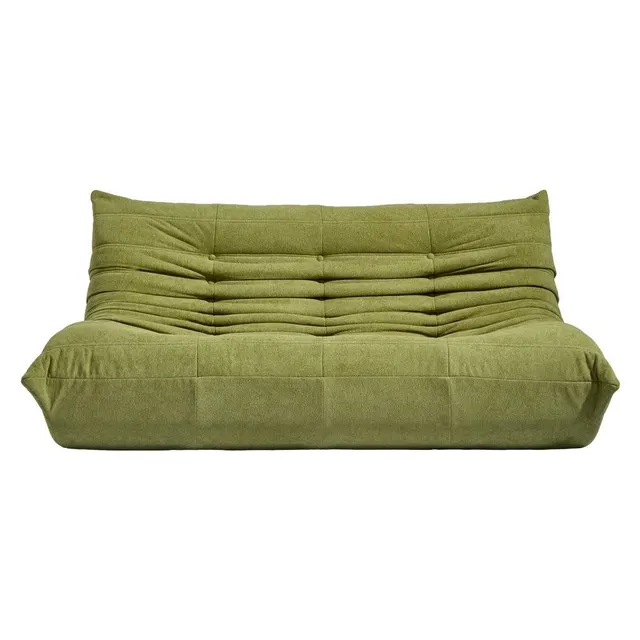 Compressed Nextdeco καναπές τριθέσιος Togo χακί Υ70x174x102εκ.