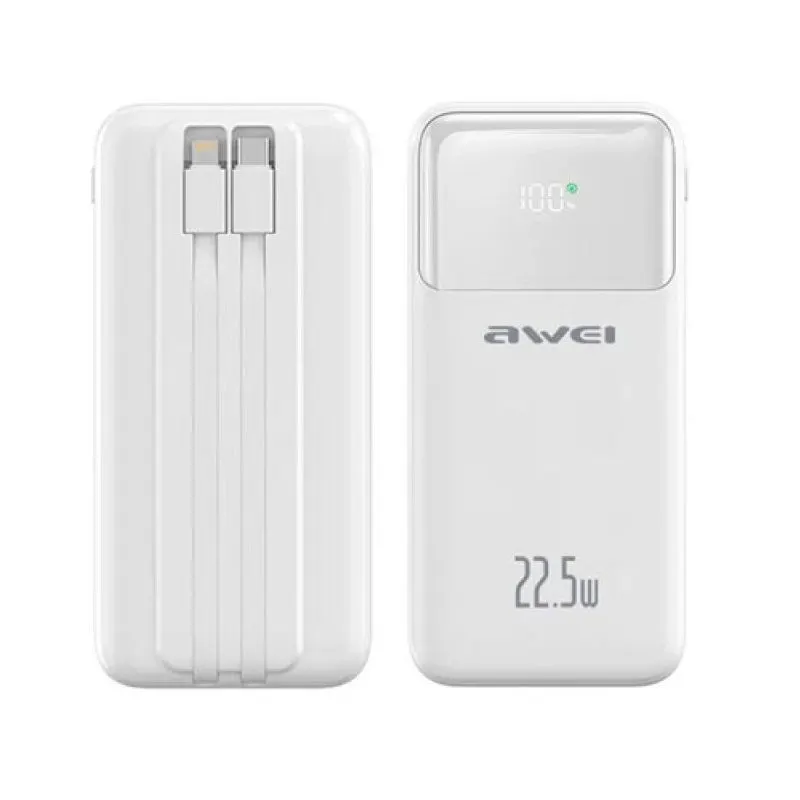 Powerbank - P106K - 10.000mah - 22.5W - AWEI - 005562 - Λευκό