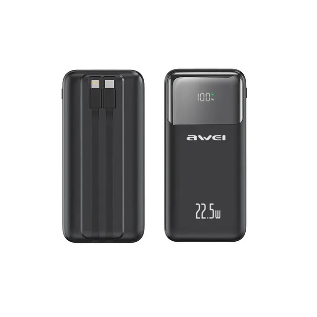 Powerbank - P106K - 10.000mah - 22.5W - AWEI - 007313 - Μαύρο