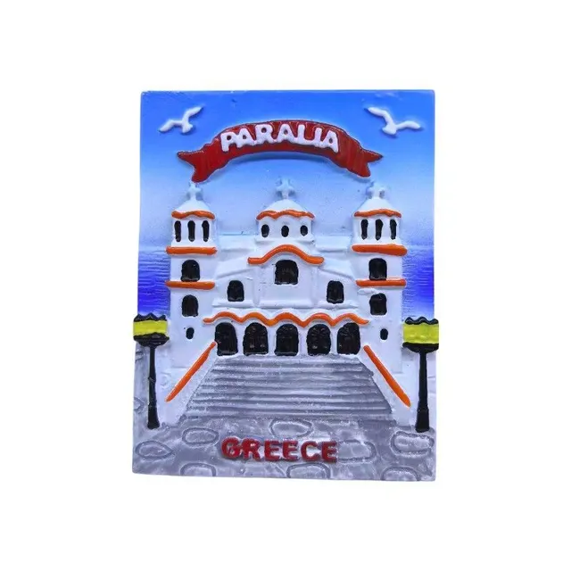 Τουριστικό μαγνητάκι Souvenir - Σετ 12pcs - Paralia - 678416