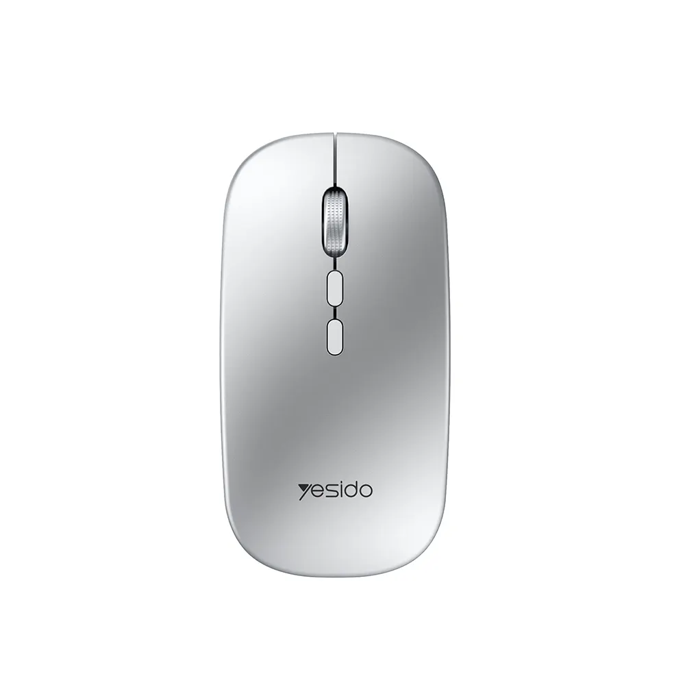 Ασύρματο Επαναφορτιζόμενο Ποντίκι Yesido KB15 2.4G Ασημί