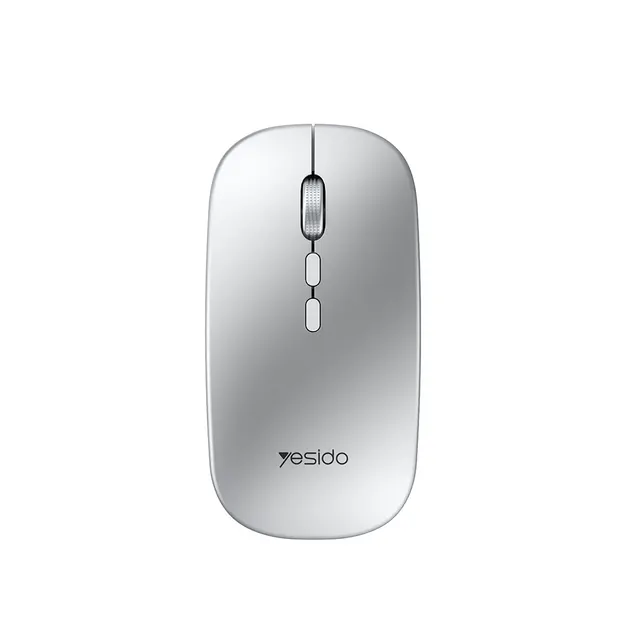 Ασύρματο Επαναφορτιζόμενο Ποντίκι Yesido KB15 2.4G Ασημί