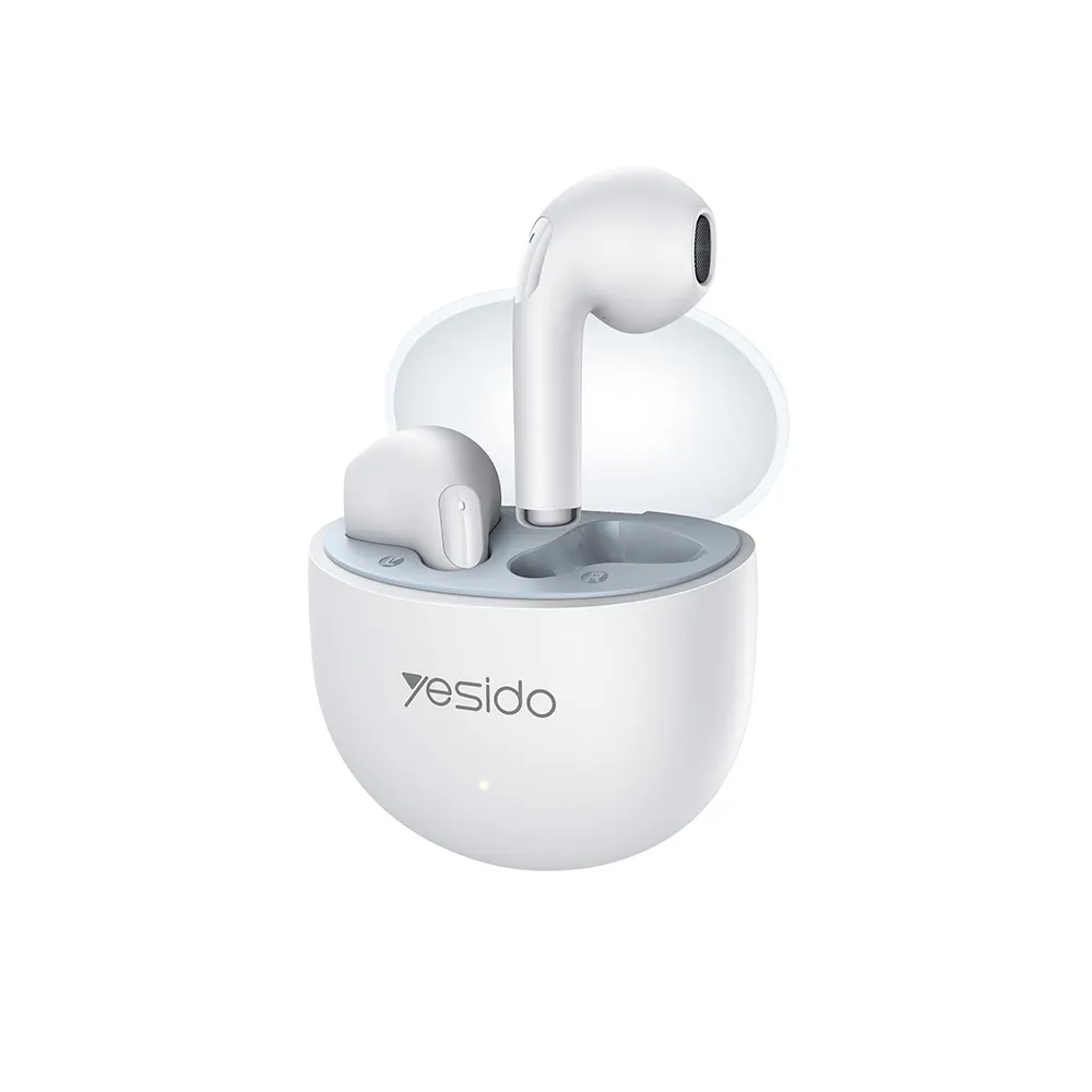 Ακουστικά Bluetooth Yesido TWS35 HiFi 5.3 με Θήκη Φόρτισης Λευκό