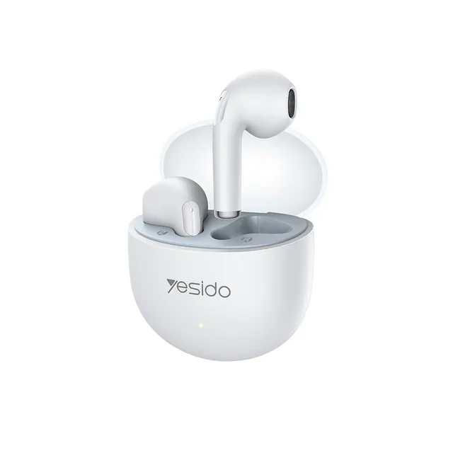 Ακουστικά Bluetooth Yesido TWS35 HiFi 5.3 με Θήκη Φόρτισης Λευκό