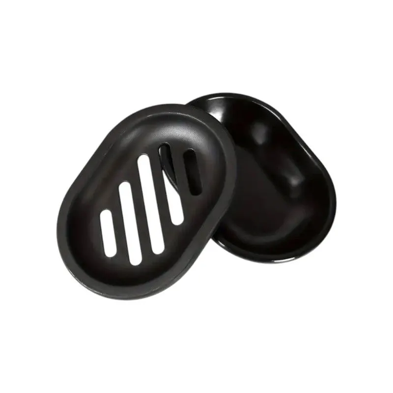 Σαπουνοθήκες μπάνιου πλαστικές - Σετ 9pcs - Black - 21796
