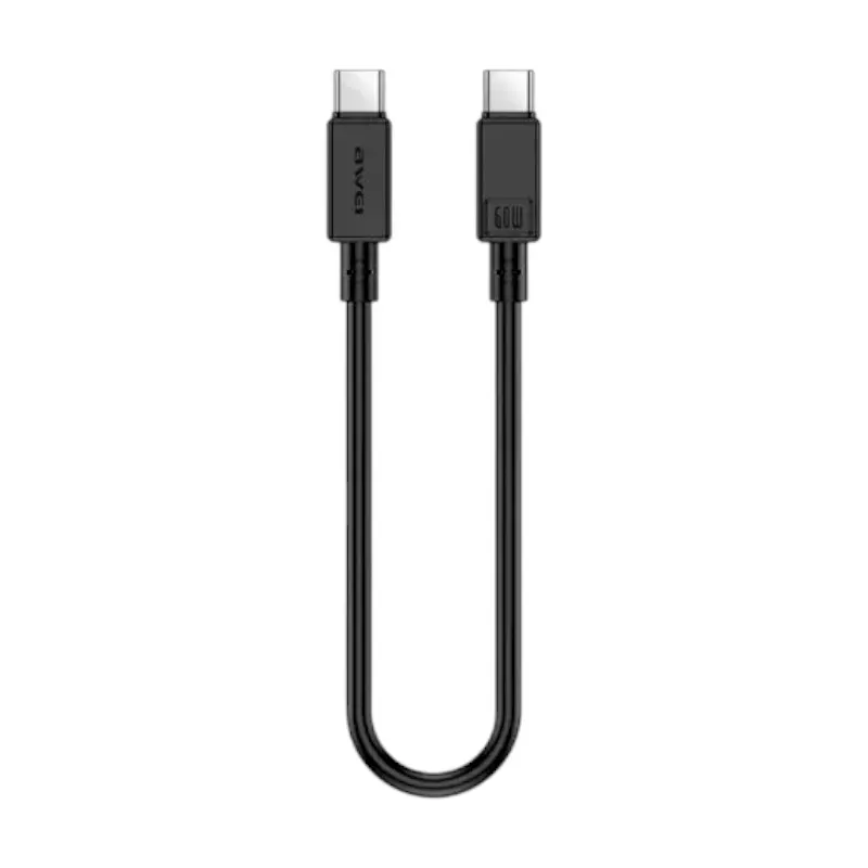 Καλώδιο φόρτισης & data - USB Type-C σε Type-C - CL-160T - Fast Charge - 60W - AWEI - 019316 - Black