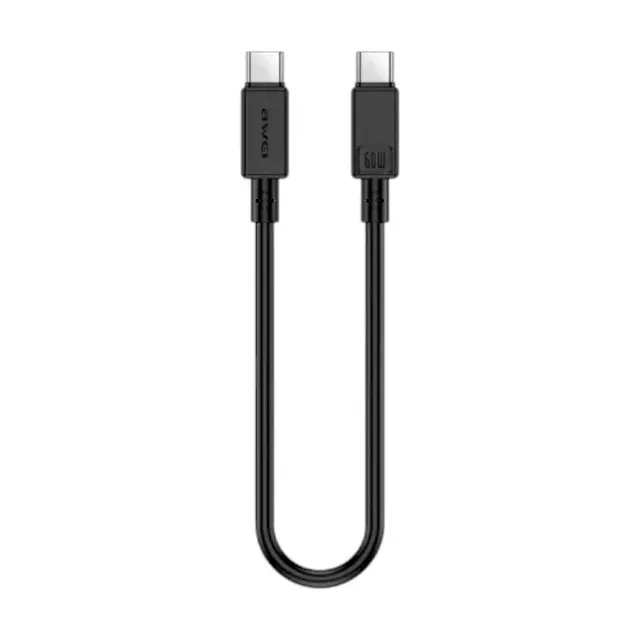 Καλώδιο φόρτισης & data - USB Type-C σε Type-C - CL-160T - Fast Charge - 60W - AWEI - 019316 - Black