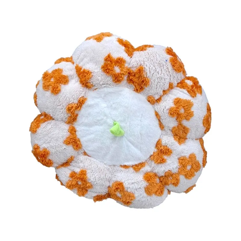Μαξιλάρι καρέκλας Πουφ - 45cm - 720197 - White/Orange