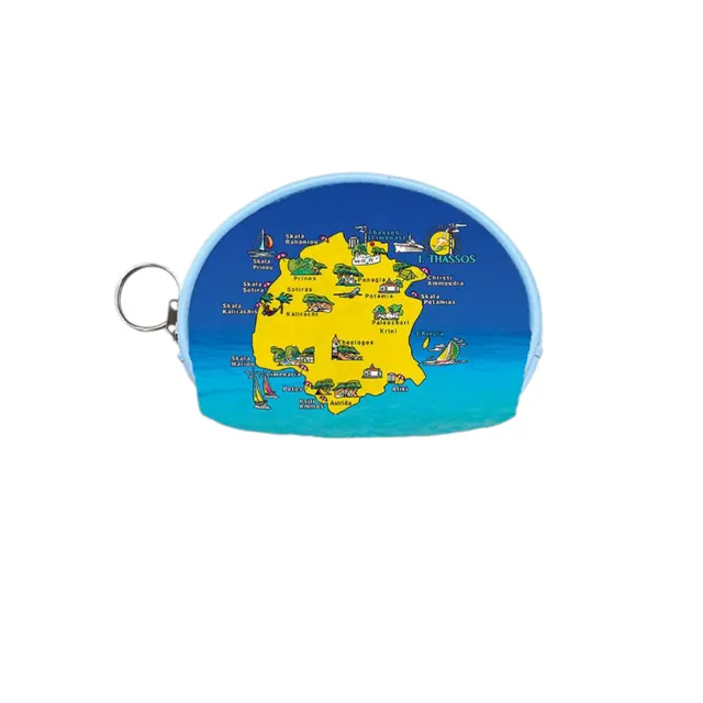 Πορτοφόλι Souvenir μπρελόκ mini - Σετ 10pcs - PVC - Thassos - 10*8*3cm - 871774