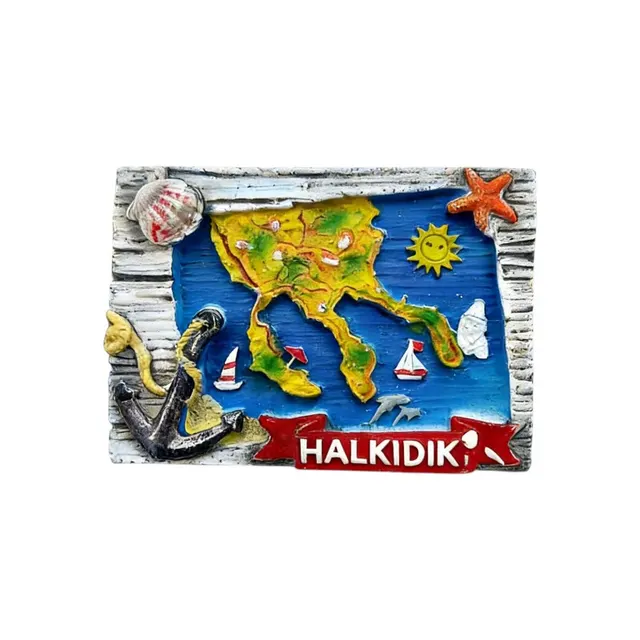 Τουριστικό μαγνητάκι Souvenir - Σετ 12pcs - Chalkidiki - 678588