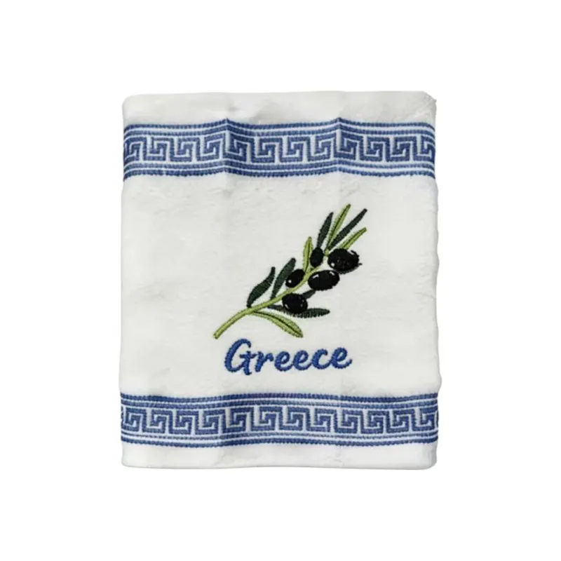 Πετσέτα ποτηρόπανο Souvenir με κέντημα - Σετ 12pcs - Greece - 416396