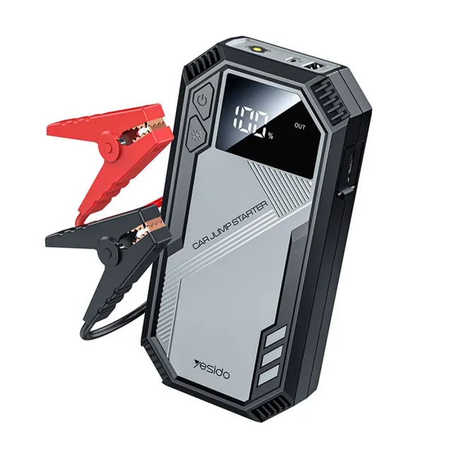 Εκκινητής Αυτοκινήτου Yesido VC11, PowerBank 6000mAh 12V - 300A / 800A PEAK Μαύρο-Γκρι