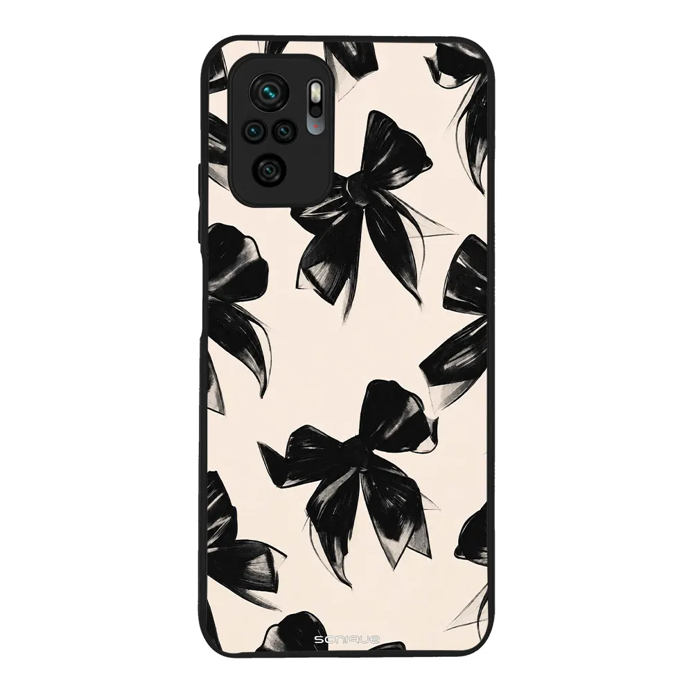 Θήκη Sonique DIVA Series για Xiaomi Redmi Note 10 / Redmi Note 10s / Poco M5s Μαύρα Φιογκάκια