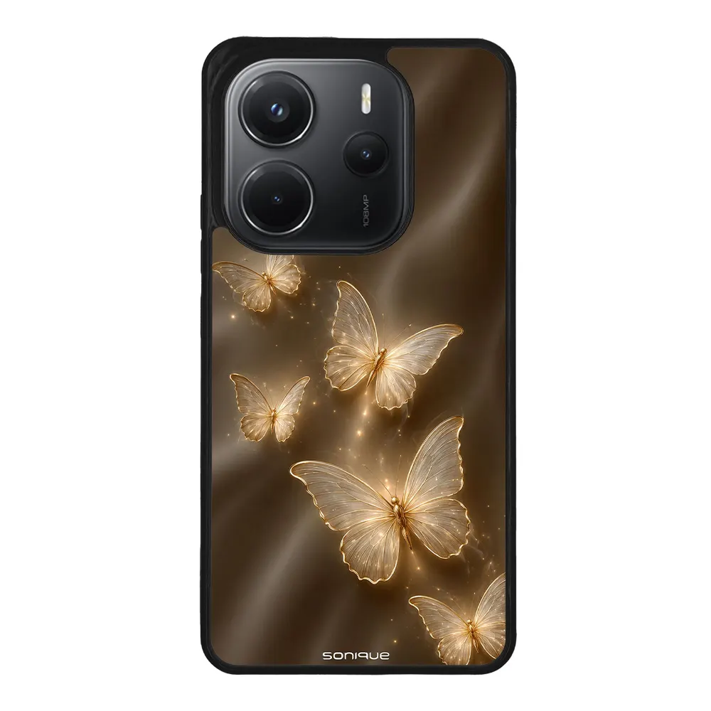 Θήκη Sonique DIVA Series για Xiaomi Redmi Note 14 4G (164.84mm) Χρυσές Πεταλούδες