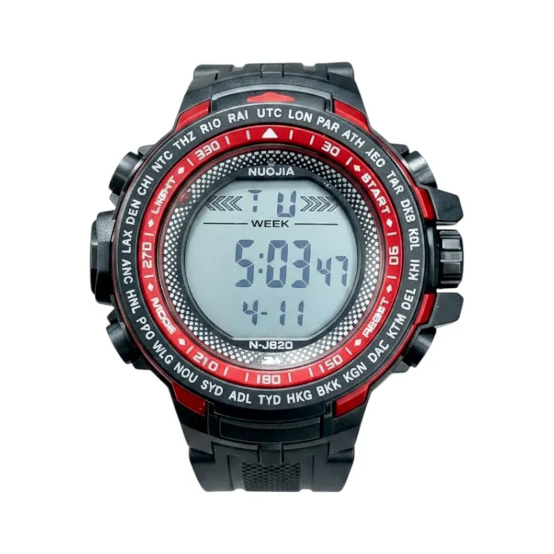 Ψηφιακό ρολόι χειρός - NJ820 - 115182 - Black/Red