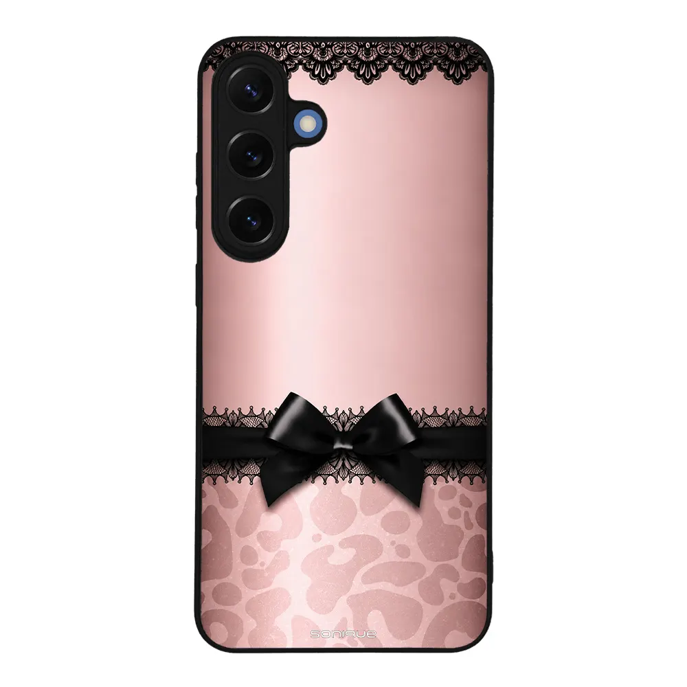 Θήκη Sonique DIVA Series για Samsung Galaxy S25 Plus Λεοπάρ Φιόγκος – Ροζ