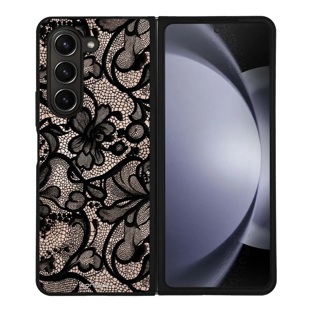 Θήκη Sonique DIVA Series για Samsung Galaxy Z Fold 5 Μαύρη Δαντέλα