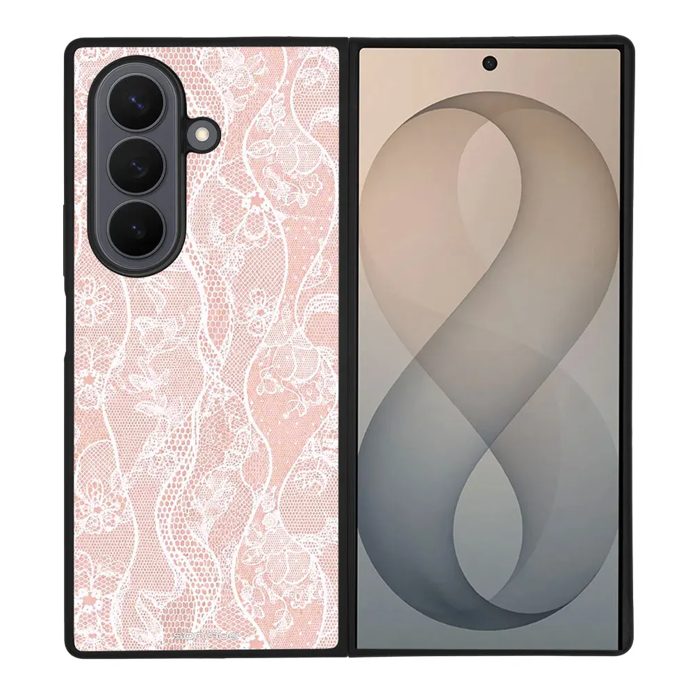 Θήκη Sonique DIVA Series για Samsung Galaxy Z Fold 8 Ultra Ροζ Δαντέλα