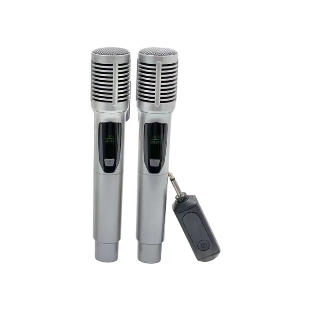 Σετ 2 ασύρματα μικρόφωνα - KMS-903MC - 509038 - Silver